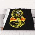 thumbnail image 1 of Manta de franela súper suave Cobra Kai tamaño Queen para cama, manta acogedora, para cama, sofá, sillón, viajes, camping, manta de 60 x 80 pulgadas, 1 of 8