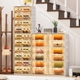 thumbnail image 5 of JEKO&JEKO 10-Tier Foldable Shoe Storage Rack with Magnetic Doors, White, 5 of 5