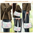 thumbnail image 4 of FORMRS Womens Shoulder Bag with Chain Strap Clutch Purse Cute Tote Handbag, Purple Geometric, 4 of 7