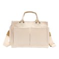 thumbnail image 1 of Bolso Hombro Lona Mujer Multibolsillos Bolsos Cruzados Casual para El () Blanco, 1 of 9