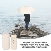 Raindrops Compact Automatic Folding Travel Umbrella with Breeze Vent - Small Lightweight Beige Rain