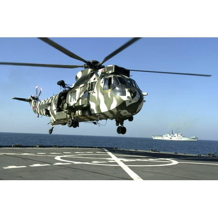 Royal Navy Sea King - LAMINATED POSTER A British Royal Navy MK-6 Sea King helicopter, assigned to the British Royal Navy aircraft carrier H Poster Print 24 x 36