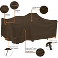 thumbnail image 4 of Classic Accessories 125" x 125" x 36" Dark Cocoa Rectangle Patio Sectional Cover, 4 of 21
