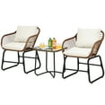 thumbnail image 4 of Patiojoy 3 Pieces Outdoor Furniture Set Patio Bistro Set, White, 4 of 5