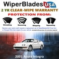 thumbnail image 2 of 2001 Acura Integra Beam Wiper Blades Wipers w/2yr Warranty (Set of 2) (WiperBladesUSA), 2 of 5