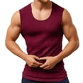 thumbnail image 3 of Bcfgryg Men's Sleeveless Wide Shoulder Tank Top For Summer Fitness Sports And Casual Wear Mens Casual Vest Red XXXXL, 3 of 4