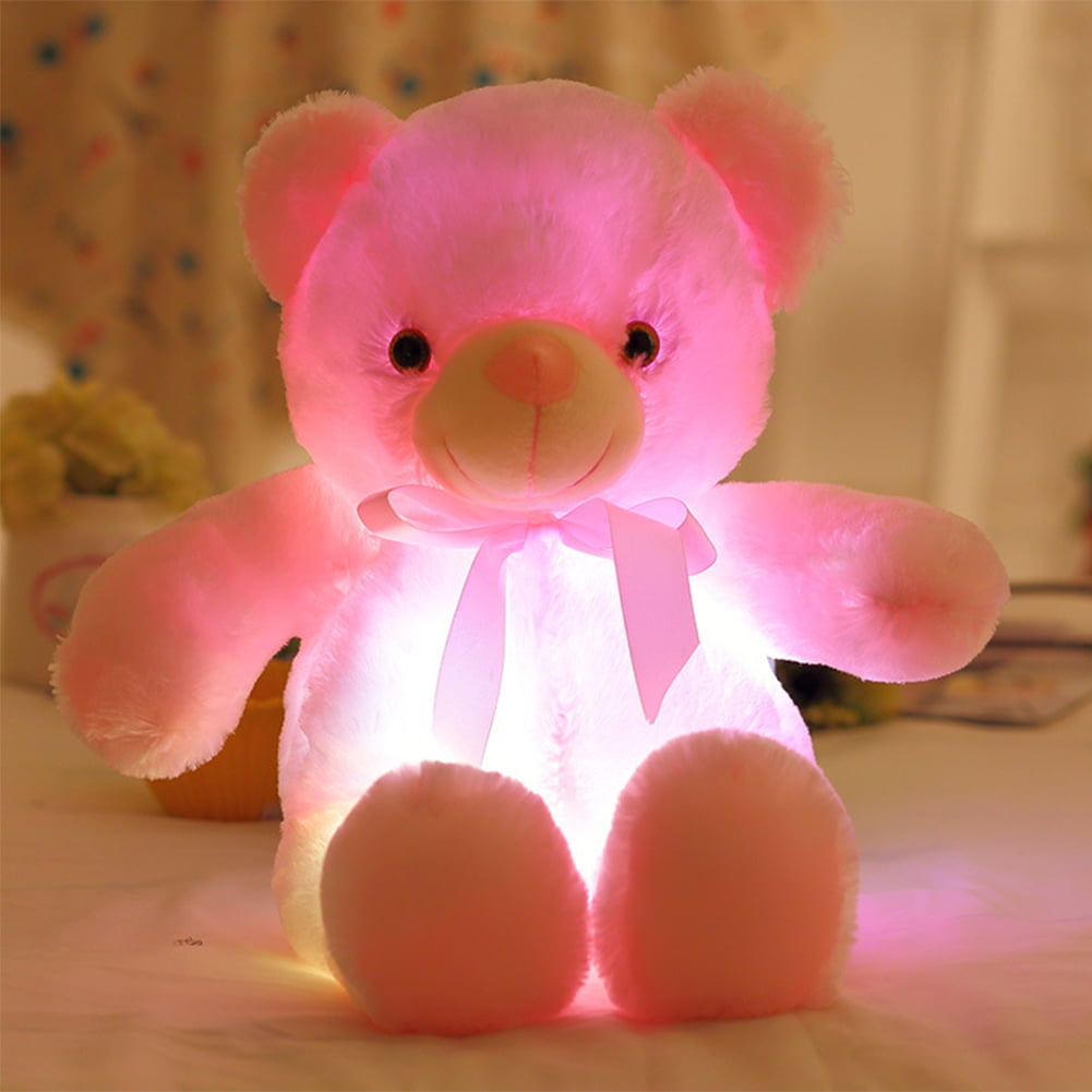 Stuffed Animals Toy Bear Toy Kids Night Light Lamp Toys For Girls LED Cool Toy 