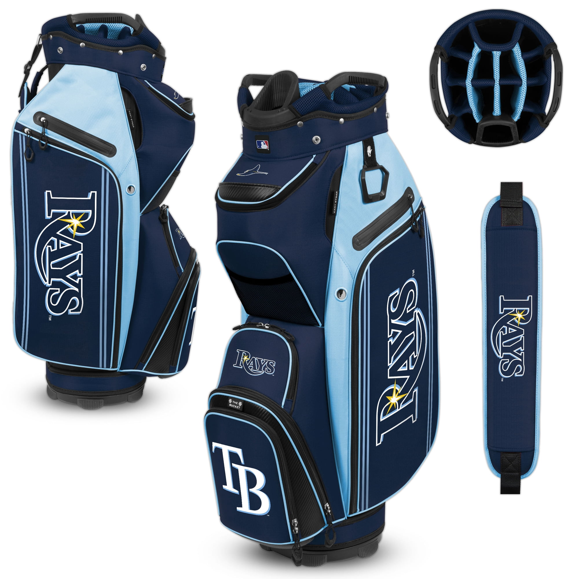 WinCraft Tampa Bay Rays Bucket III Cooler Cart Golf Bag