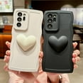thumbnail image 3 of for Samsung Galaxy Note 20 Ultra Case, Cute Kawaii 3D Love Heart Solid Color Curly Wave Frame Camera Lens Cover Shockproof Soft Silicone Note 20 Ultra 5G Phone Case 6.9" for Women (Beige), 3 of 12