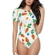 thumbnail image 1 of Fotbe Cute Carrot Body de Mujer con Cuello Redondo y Mangas Cortas, Sin Mangas Ajustado, Suave, Cómodo y Básico-XX-Large, 1 of 7