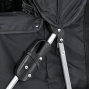 ZENY Three Wheels Pet Stroller, 360 Rotation, Folding Convertible Design, Black