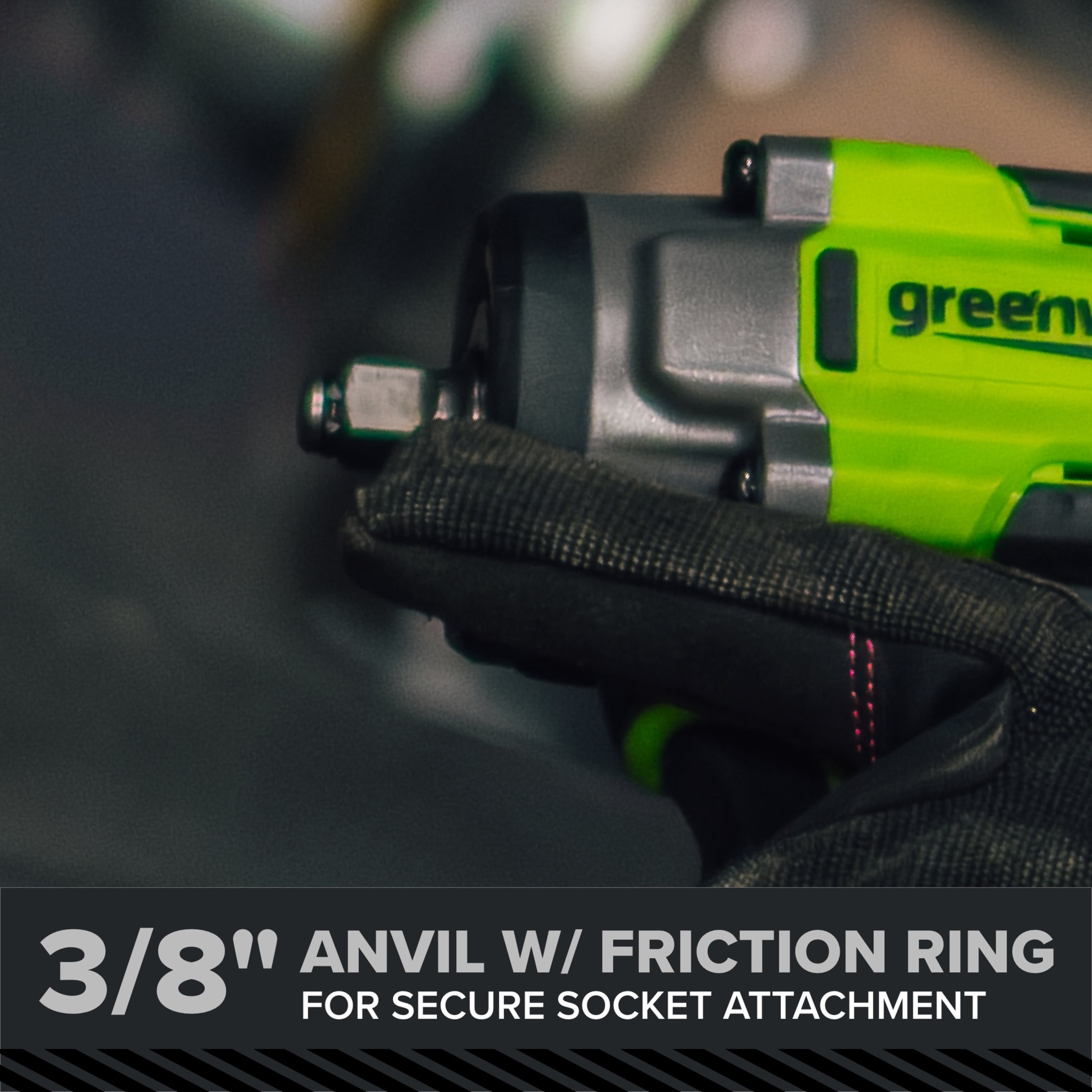 Greenworks Pro PowerAll 24V Brushless 400 ft-lb Breakaway Torque 3/8" Impact Wrench, Tool Only, IW5370A1