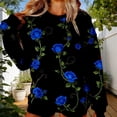 thumbnail image 1 of TaTaai Womens Festive St. Patricks Day Long Sleeve Crew Neck Pullover Sweatshirt Shamrock Print Casual Loose Soft Lightweight Holiday Tops For Daily Party Wear Gift, 1 of 7