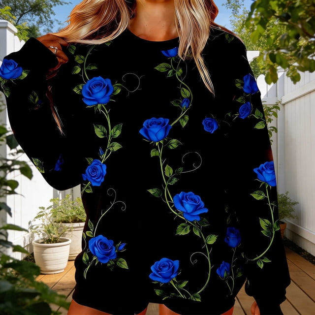 TaTaai Womens Festive St. Patricks Day Long Sleeve Crew Neck Pullover Sweatshirt Shamrock Print Casual Loose Soft Lightweight Holiday Tops For Daily Party Wear Gift