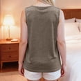 thumbnail image 4 of Domuza Post Shoulder Surgery Shirts Women After Rotator Cuff Post Shoulder Surgery Sleeveless Top Tear Away Chemo Tshirts Clothing Light Brown XXL, 4 of 7