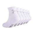 thumbnail image 4 of Calcetines Under Armour para niños, paquete múltiple, cuartos blancos, 4-6 EE. UU., 4 of 5