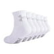 thumbnail image 4 of Calcetines Under Armour para niños, paquete múltiple, cuartos blancos, 4-6 EE. UU., 4 of 5