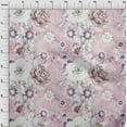 thumbnail image 3 of oneOone Georgette Viscose Rose Pink Fabric Florals Quilting Supplies Print Sewing Fabric By The Yard 42 Inch Wide, 3 of 4