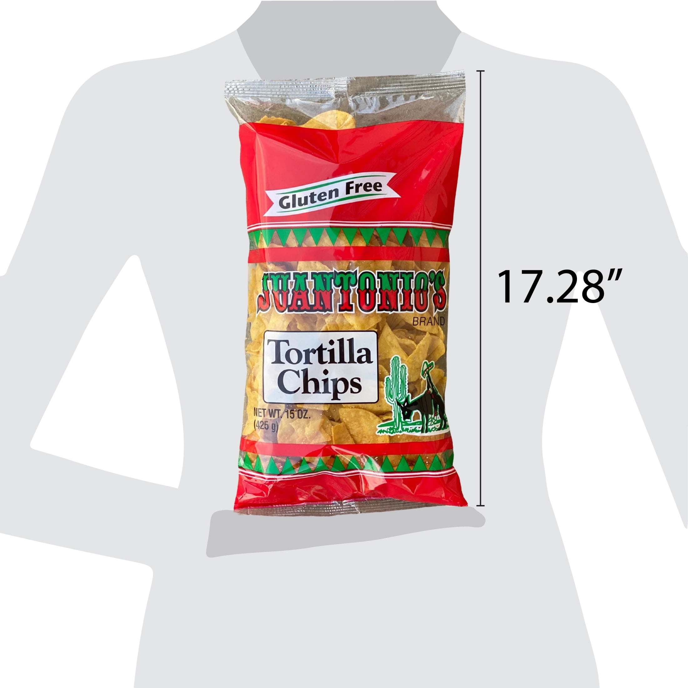(3 pack) Juantonio's Tortilla Chips, Gluten-Free, 15 oz Bag