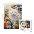 thumbnail image 4 of 500 PCS 500 Piece Vibrant Jigsaw Puzzle Cat In The Flowers,Oil Painting Style Animal Wooden Puzzle 500 Piece,Family Leisure,Stress Relief And Entertainment,Gift For Animal Lovers, 4 of 6