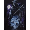 thumbnail image 4 of Men's Halloween Grim Reaper Graphic Long Sleeve Sweatshirt from Way to Celebrate, Sizes XS-5XB, 4 of 5