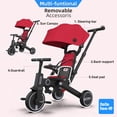 thumbnail image 4 of Cochecito de triciclo Bebehoo plegable para niños de 1 a 5 años, color rojo, 4 of 6