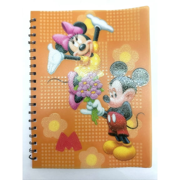 Orange Disney Mickey And Minnie Notebook - Mickey Minnie Mouse Spiral Notebook