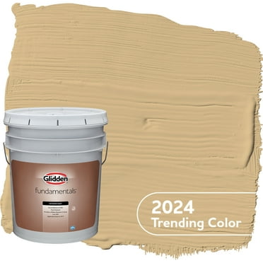 Glidden Fundamentals Exterior Paint Craftsman Gold / Yellow, Satin, 5 Gallon