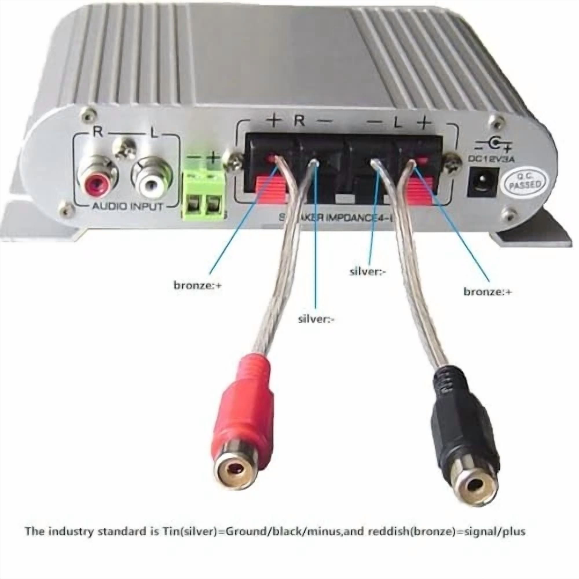 CRESTIN- Goazo Adapter Cable From Speaker Wires To Rca Plug