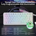 thumbnail image 5 of ATTACK SHARK X82PRO HE Magnetic Keyboard With C01Ultra RGB Light Coiled Cable, 75% Wireless Rapid Trigger Keyboard Supporting 8KHz Connectivity with 0.01mm Precision &Adjustable Actuation Points, 5 of 10
