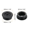 thumbnail image 2 of Uxcell Cable Cord Grommet, 1 3/16" Inch (30mm) Desk Grommet Flexible Rubber Grommets Wire Hole Cover Pass Through for Office Computer Desk Wire Organizer, Black, 2 of 7