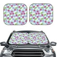thumbnail image 6 of Lsque Strawberry And Flowers 2 PCS Windshield Sun Shade | CarFoldable Window Covers | Car Accessories Reflect UV for Universal Cars SUV Truck | Medium, 6 of 7