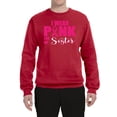 thumbnail image 2 of I Wear Pink for My Sisiter Survivor Awareness Unisex Crewneck Graphic Sweatshirt, Red, X-Large, 2 of 3