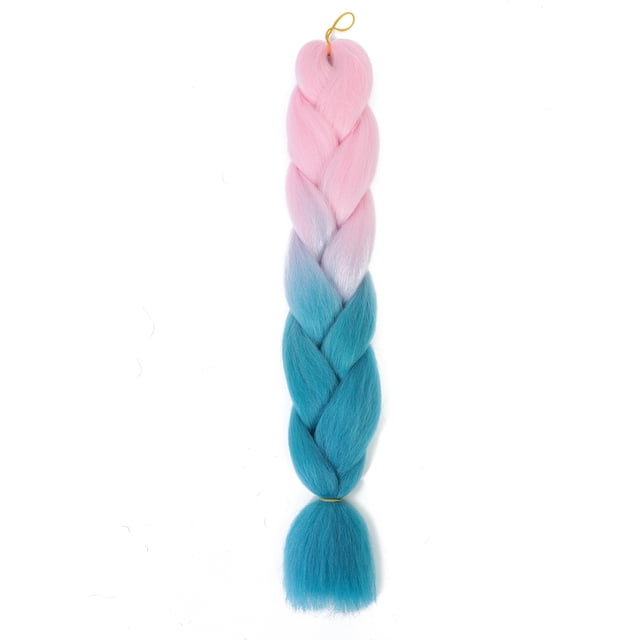 Nvzi Extensiones de cabello trenzado de ganchillo, 3 piezas, 23.6 pulgadas de largo, resistentes al calor, trenzadas de ganchillo, preestiradas, sin nudos, para peinado DIY, B96