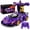 Purple, variant on HNH 1:16 Transforming RC Car Toy, Skull Remote Control Race Car Robot, One Button Transform, Kids Toy Gift for Boys Age 6+