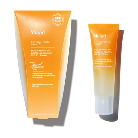 Murad Multi-Vitamin Clear Coat Sunscreen SPF 50 - Antioxidant-Rich SPF with Vitamins C-F, Bio-Fermented Clary Sage & Chia Seed, Clear and Non-Comedogenic, For All Skin Types - 1.7 Fl Oz ALT2