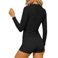 thumbnail image 3 of Swimsuit Set for Girls, Long Sleeve Two Piece with Floral Print, Solid Color Beach Swimsuit for Kids 3-14 Years, 3 of 7