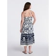 thumbnail image 2 of Time and Tru Women's Tie Bodice Strappy Midi Dress, Sizes XS-XXXL, 2 of 4
