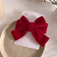 thumbnail image 2 of Red Big Bow Hairpin - Children's Velvet Hair Clip, Metal Clip, Long Tail, Sweet Temperament Hair Accessory, 2 of 5