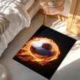 thumbnail image 5 of Flame Soccer Door Mat Sports Black Background Abstract Art Non Slip Absorbent Entrance Mat Washable Low Profile Indoor Doormat for Front Door Entryway Entry 20"x31", 5 of 9