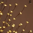 thumbnail image 2 of CAPHAUS 6 Feet Artificial Pre-lit Cherry Blossom Tree w/Bendable Branches & Foldable Stand, 208 Warm White LED Lights, Twinkling Japanese Cherry Blossom Tree for Festival, Holiday Indoor Decoration, 2 of 9