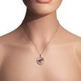 thumbnail image 2 of 925 Sterling Silver White Clear Brown CZ Bird Circle of Life Pendant Necklace, 18", 2 of 3