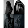 thumbnail image 6 of VZQI 2 Piece Full Face, 2nd Skin Halloween Spandex Cloth Face Mask, Black 1 Count, 6 of 6
