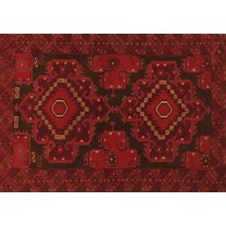 Ahgly Company Indoor Rectangle Persian Orange Traditional Area Rugs, 5' x 7'