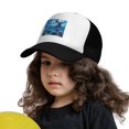 thumbnail image 3 of PAYOHTO Kids Halloween Spooky Night Scary Landscape Baseball Hat Back Adjustable Mesh Breathable Hats Black Trucker Cap Outdoor Fishing Sun Caps for Boys or Girls ages 4-10, 3 of 9