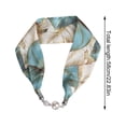 thumbnail image 2 of yuCgh Magnetic Buckle Small Neck Scarf, Rhinestone Trim Scarf, Women's Fashion Scarf with Gorgeous Beads, Elegant Collar Scarf,white, 2 of 2