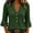 *Green, variant on ClodeEU Women's V Neck 3/4 Sleeve Linen Blend Henley Button Blouse with Ruffle Cuffs ,Casual Loose Fit Vintage Top Black,Women's Plus L
