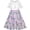 Purple, variant on Girls Dress Chiffon Butterfly Ruffle Cold Shoulder White Pink 7
