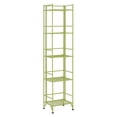 thumbnail image 1 of Pemberly Row Five-Tier Folding Shelf with Green Metal Frame, 1 of 7