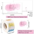thumbnail image 2 of 120 Pieces Thank You for Order Cards Thank You Business Card and 600 Pieces Round Thank You Label Stickers Customer Appreciation Package Inserts for Retail Small Business (Watercolor Style), 2 of 7